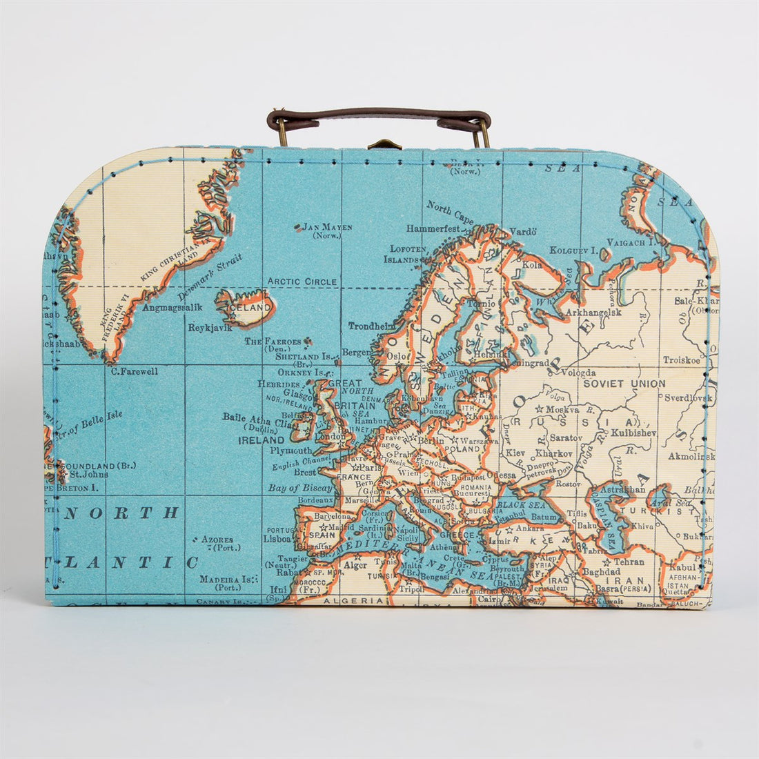 Vintage map suitcases