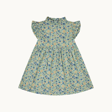 Vestido Christine - Flor azul