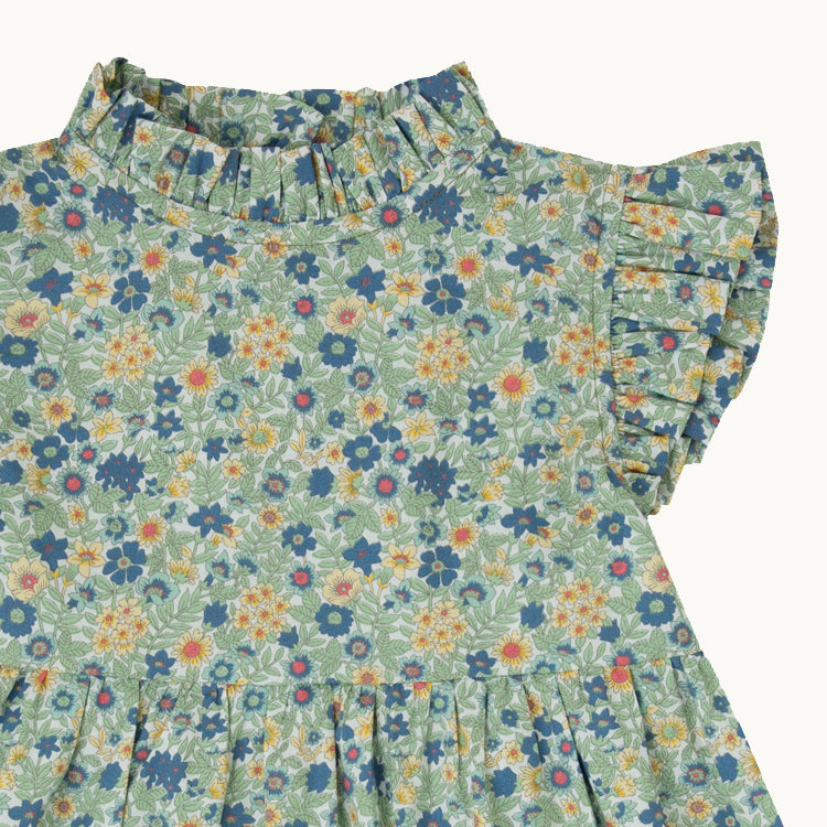 Vestido Christine - Flor azul