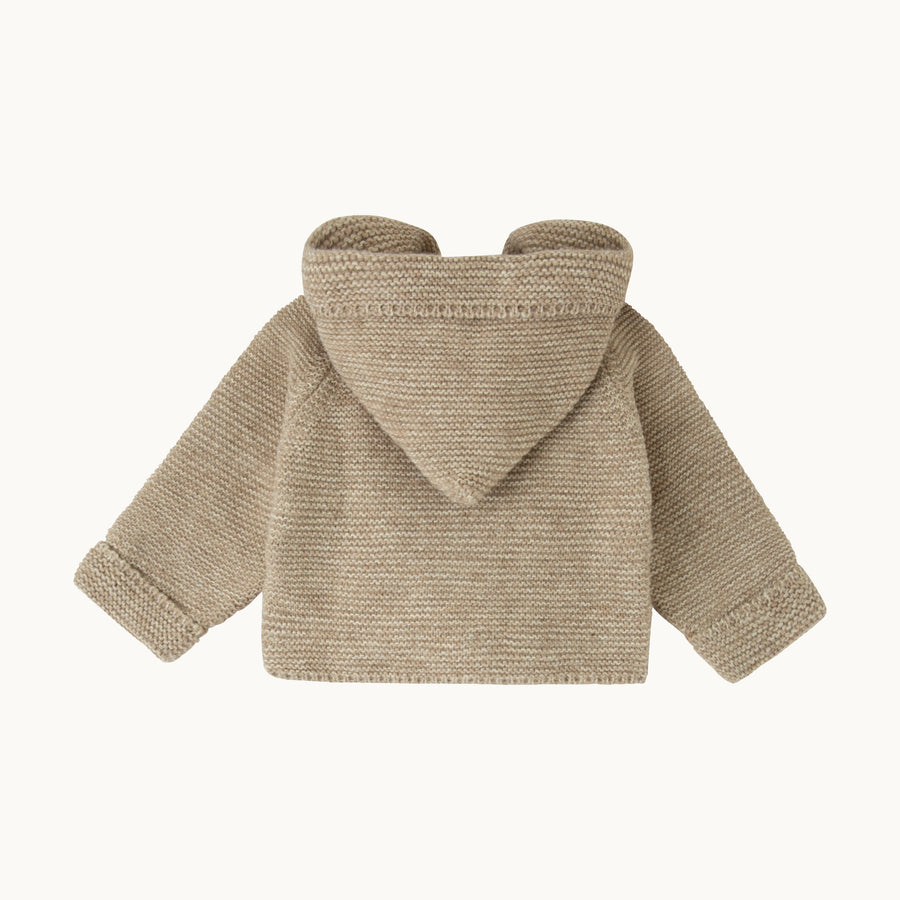 Trenca de punto - beige jaspeado
