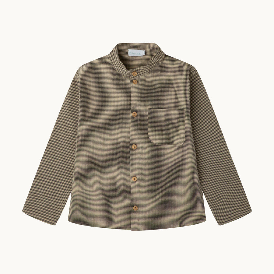 Camisa Max - Vichy camel y negro