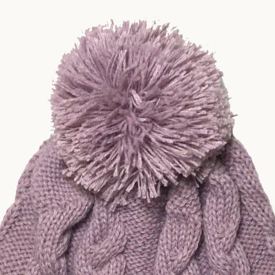 Conjunto bufanda y gorro - violeta