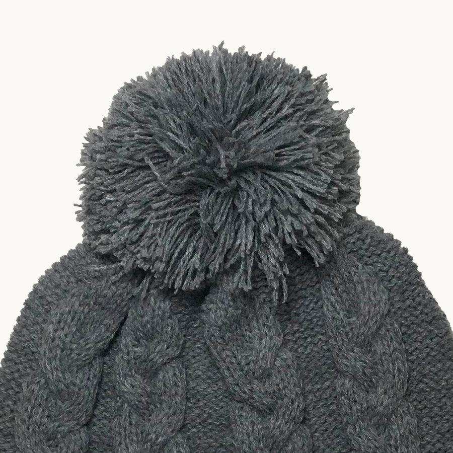 Conjunto bufanda y gorro - gris jaspeado