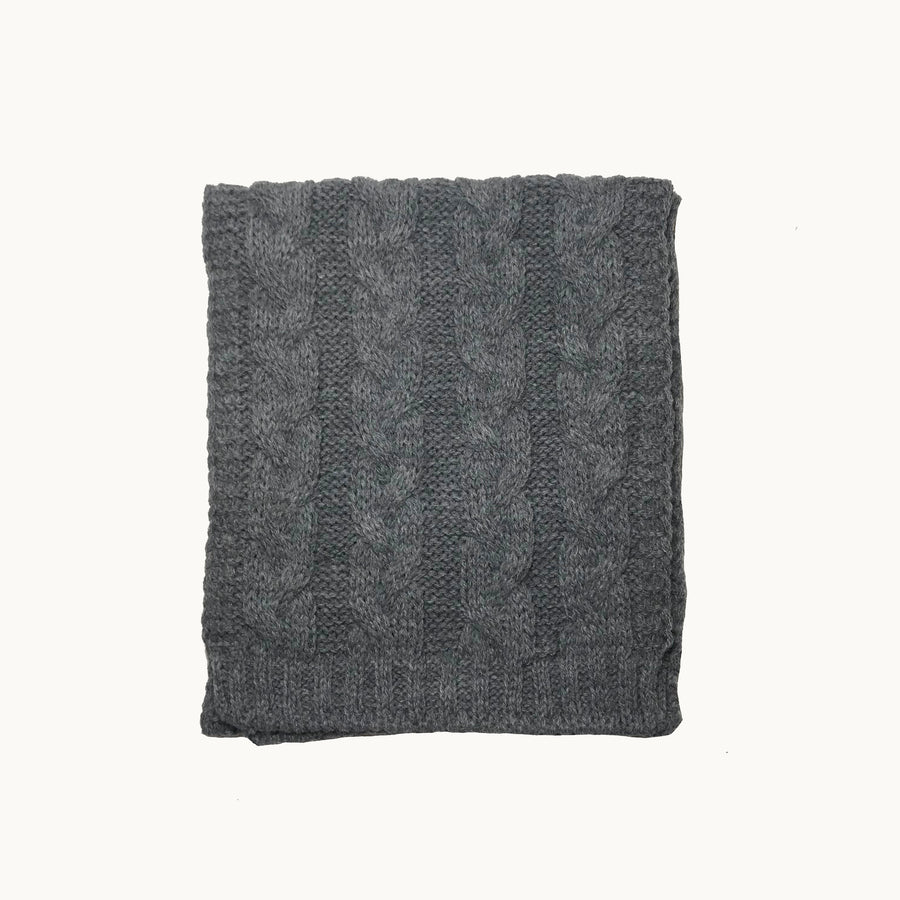 Conjunto bufanda y gorro - gris jaspeado