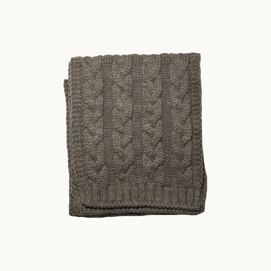 Conjunto bufanda y gorro - beige jaspeado