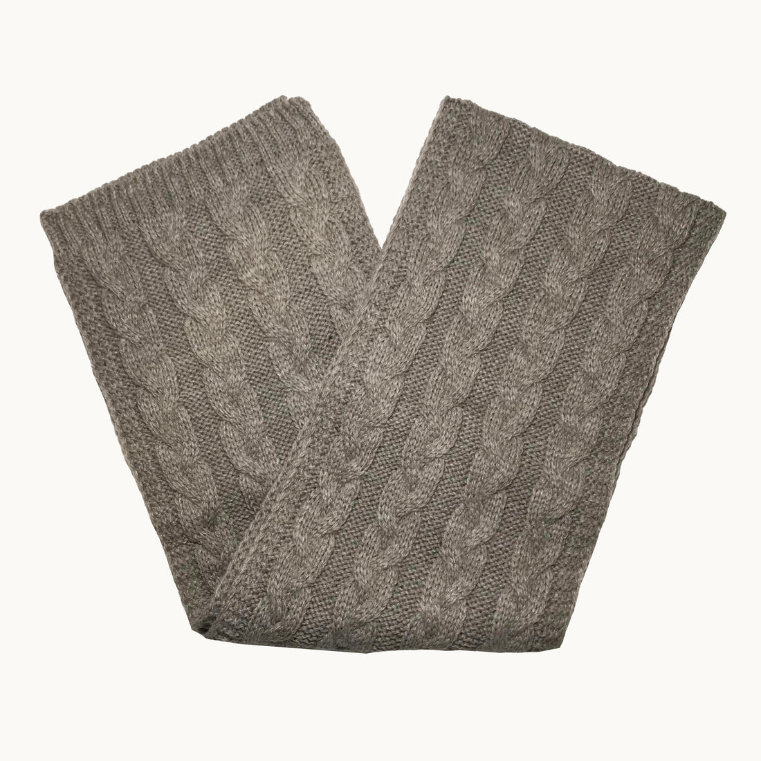 Conjunto bufanda y gorro - beige jaspeado