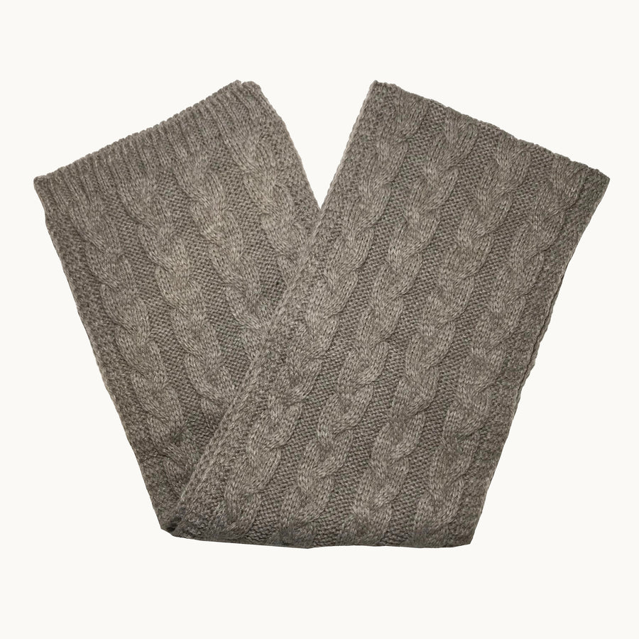 Conjunto bufanda y gorro - beige jaspeado