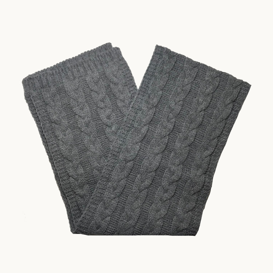 Conjunto bufanda y gorro - gris jaspeado