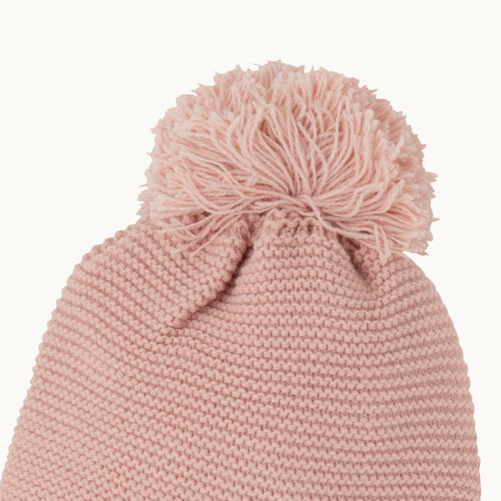 Gorro bebé con bufanda - rosa