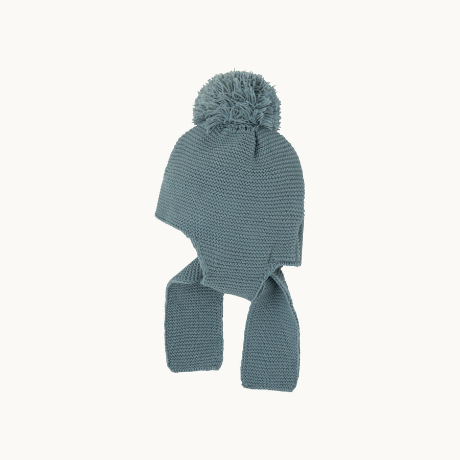 Gorro bebé con bufanda - azul