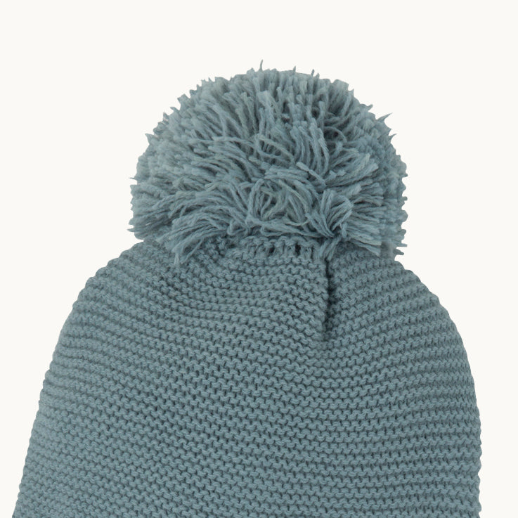 Gorro bebé con bufanda - azul