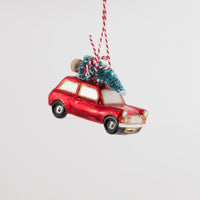 Coming home for Xmas red car shaped bauble