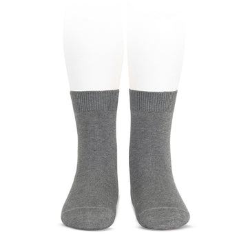 Calcetín corto básico liso-gris claro