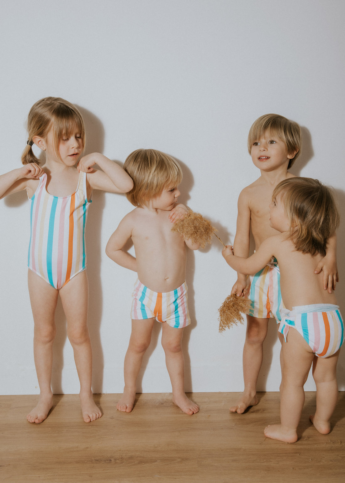 Boxer bebé niño - Rayas vintage
