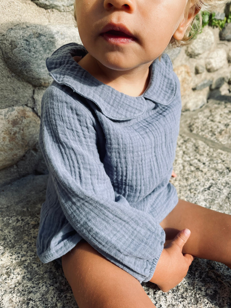 Blusa bebé - Bambula azul