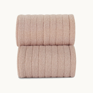 Leotardos básico canalé- rosa empolvado